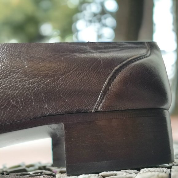 Italian Dress Loafers Handmade Hand-Stitched Calzoleria Toscana Venetian S-9 1/2 - Picture 15 of 15